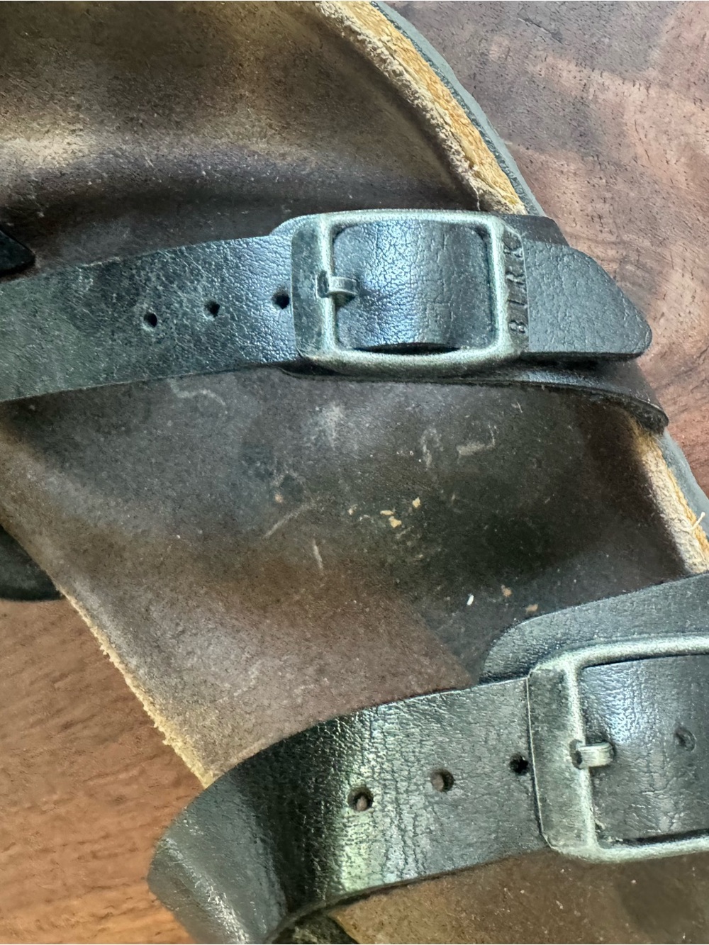 Birkenstock Black Leather Slide Sandal - Picture 4 of 5